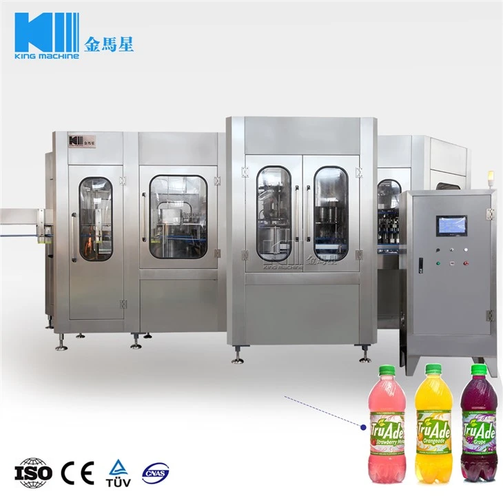 Automatisk 2000-30000 bph Juice Drikke Vasking Fylling Dekk Monoblock Line